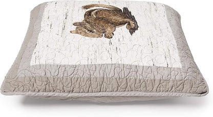 Donna Sharp Throw Pillow - Birch Forest Lodge Decorative Throw Pillow with Chipmunk Pattern - Square
