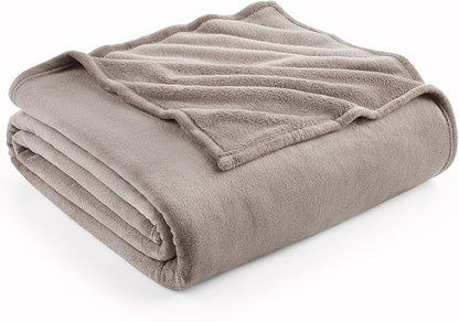 Hansleep Fleece Mocha Brown Twin Blanket, Soft Flannel Fuzzy Plush Cozy Blanket for All Seasons, Mocha Brown, Twin 60x80 Inches