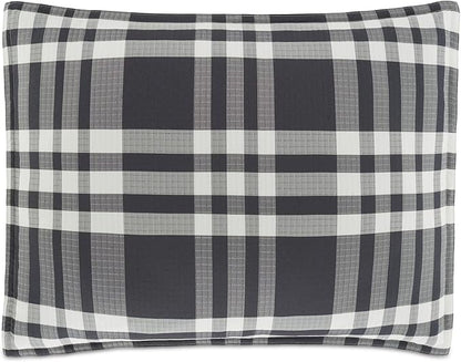 UGG 32545 Leonora Twin XL 2-Piece Comforter Set Prewashed for Extra Comfort Soft Box Stitch Design for Even Fill Distribution Easy Care Comforter and 1 Pillow Sham Bedding Set, Twin, Ocean Plaid