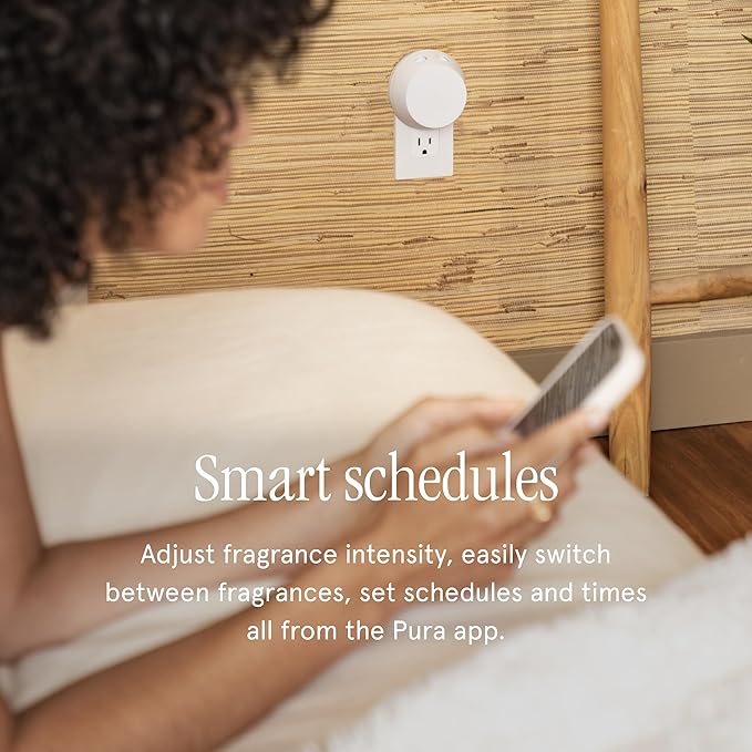 Pura Smart Home Air Diffuser Fragrance - Smart Scent Refill - Up to 120-Hours of Premium Fragrance per Refill for Home, Office & Apartment - 4 Pack, Linens & Surf