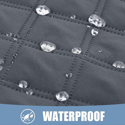 Smiry Waterproof Dog Bed Cover Pet Blanket, Soft Washable Dog Blanket for Furniture Bed Couch Sofa Reversible, Checkered (40"x50", Dark Grey/Dark Grey)