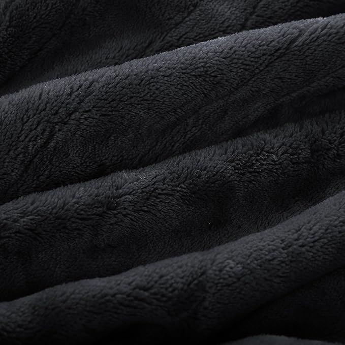 Electric Heated Blanket Full Size 72"x84",Fast Heating Throw, Soft Plush Microplush for Bed & Couch, 10 Hours Auto Off & 4 Heating Levels, Machine Washable, Gifts for Grandma & Family-Black