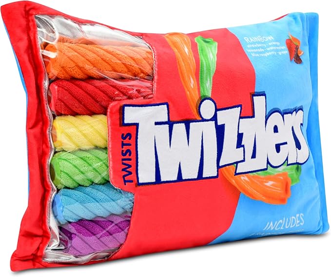 iscream Twizzlers Rainbow 19" x 8.5" Pillow Set with Mini Twist Pillows