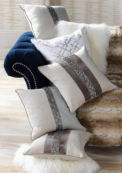 SARO LIFESTYLE Mongolian Lamb Fur Poly Filled Throw Pillow