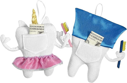 Let's Make Memories Personalized Tooth Fairy Pillow - Unicorn Design - Tooth Fairy Pillow - Customize with Any Name - 5" W x 6" H