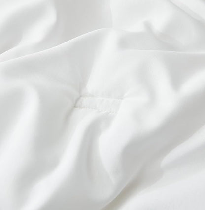 Chezmoi Collection Cliff 3-Piece Lightweight Cooling Comforter Set, King - Rayon Derived from Bamboo & Polyester Blended, Soft Breathable Bedding for Hot Sleepers, White