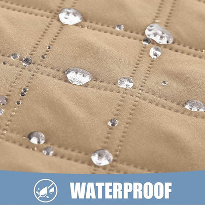 Smiry Waterproof Dog Bed Cover Pet Blanket, Soft Washable Dog Blanket for Furniture Bed Couch Sofa Reversible, Checkered (52"x82", Camel/Camel)