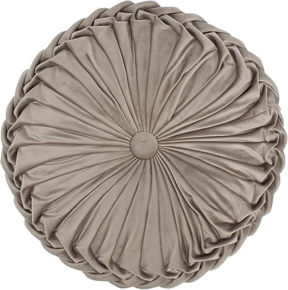 Levtex Home - Pisa - Decorative Pillow (16in. Round) - Round Velvet - Taupe Velvet