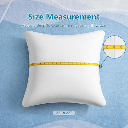 AM AEROMAX 22 ×22 Throw Pillow Memory Foam Pillow Insert - Square Accent Pillow for Decorative Cushion Bed Couch Sofa - Non-Deforming Over Time