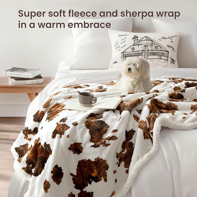 Heated Blanket Throw Blanket - Fast Heating Electric Blanket, Soft Flannel Heated Throw with 10 Time Settings,10 Heating Settings, Warm Gifts for Women & Mom & Grandma(50"x60"Brown Highland)