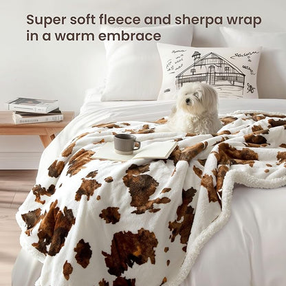 Heated Blanket Throw Blanket - Fast Heating Electric Blanket, Soft Flannel Heated Throw with 10 Time Settings,10 Heating Settings, Warm Gifts for Women & Mom & Grandma(50"x60"Brown Highland)