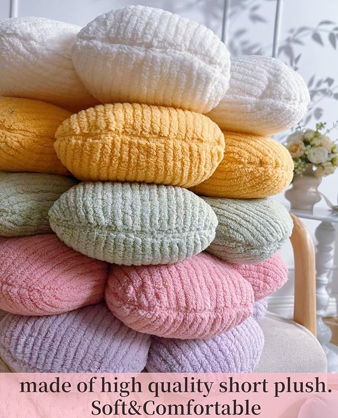 Flower Pillow, Yellow Throw Pillows Cute Daisy Decorative Pillow Floor Cushion Seating Home Decorative for Bed, Sofa, Couch