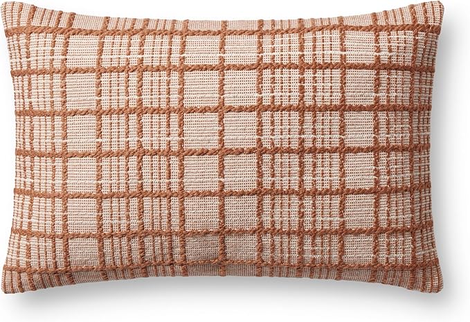 Loloi Magnolia Home by Joanna Gaines Liv Collection PMH0064 Rust 13'' x 21'' Cover w/Down Pillow