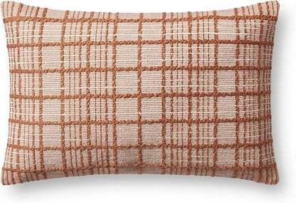 Loloi Magnolia Home by Joanna Gaines Liv Collection PMH0064 Rust 13'' x 21'' Cover Only Pillow