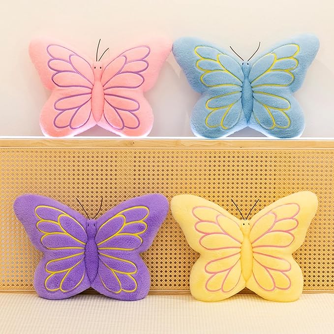 Butterfly Pillow Cute Butterfly Decorative Throw Pillows Cushion 16 x 12 inch for Women Room Home Garden Sofa Couch Purple