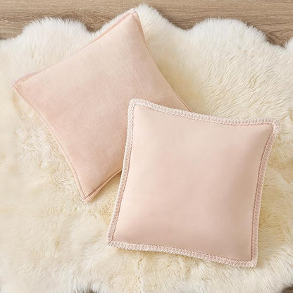 UGG Coco 2-Pack Decorative Pillows - Soft & Plush Throw Pillow Inserts with Throw Pillow Covers - Perfect for Sofa, Bed, Living Room Decor or Home Decor, 20" x 20", Pink Himalayan Salt