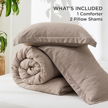 Bedsure California King Comforter Set - Khaki Soft Bedding for All Seasons, Cationic Dyed Bed Set, 3 Pieces, 1 California King Size Comforter (104"x96") and 2 Pillow Shams (20"x36"+2")
