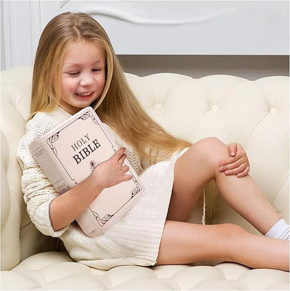 Holy Bible Pillow，Christian Gifts，Bible Plush，Cozy Faith Bible Pillow, Decoration for Bedrooms, Living Rooms (Pink)
