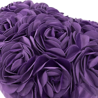 JWH Valentine's Day Throw Pillow Covers Decorative Flower Accent Pillow Cases Heart Shaped Cushion for Couch Living Room Bed Chair 14 x 16 Inches Purple