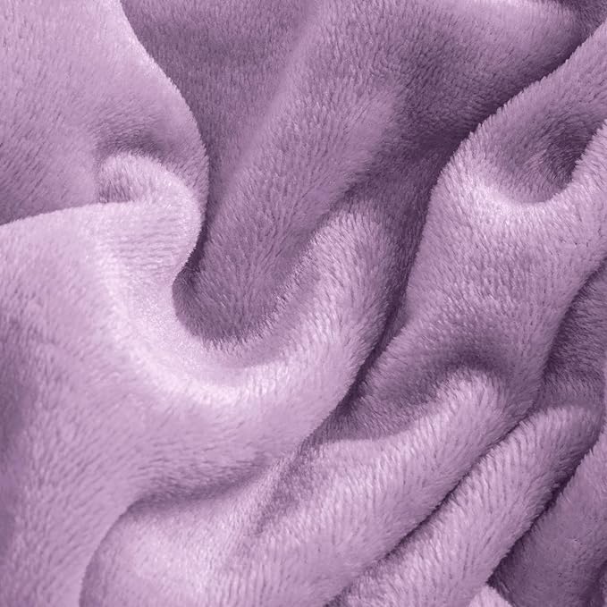 BEDELITE Flannel Sheets Queen Size Lavender - Super Soft Fleece Sheets Set Fluffy Extra Plush, 4 Piece(Include Fitted Sheet, Flat Sheet, 2 Pillowcases)