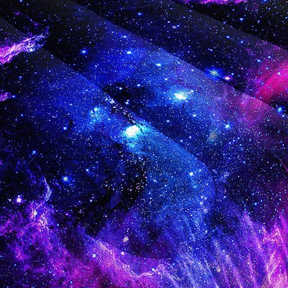 Starry Sky Comforter Sets - Full Size Violet Galaxy Bedding Sets for Kids - 1 Comforter and 2 Pillowcases