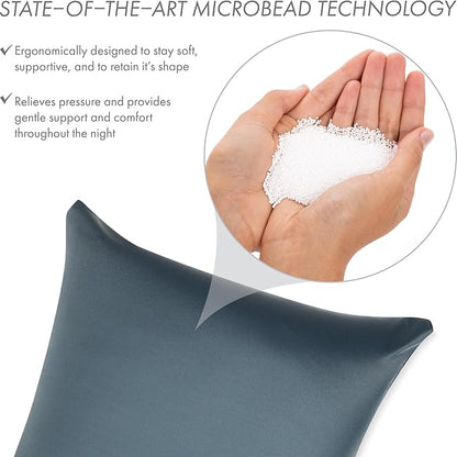 PILLOWY 18x18 Throw Pillowcase (Cover Only) -85/15 Nylon, Spandex -Luxurious, Silky, Stretchy & Soft - 1Pcs Solid Color -A Perfect Choice for Couch Chairs Sofa Bed Adult/Kids Bedroom, Dark Slate Grey