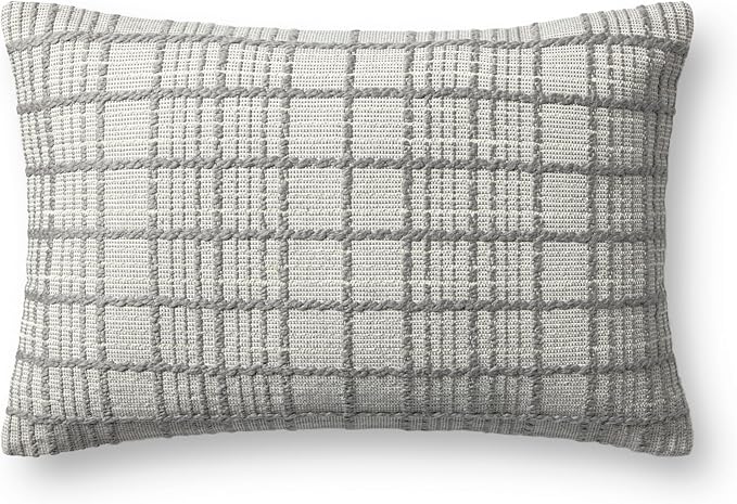 Loloi Magnolia Home by Joanna Gaines Liv Collection PMH0064 Grey 13'' x 21'' Cover w/Poly Pillow