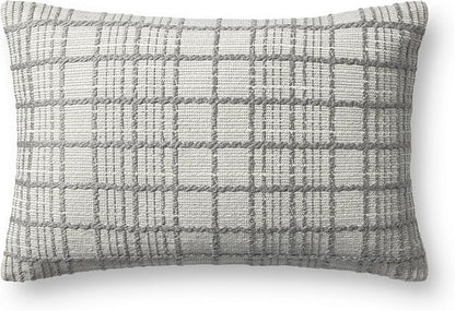 Loloi Magnolia Home by Joanna Gaines Liv Collection PMH0064 Grey 13'' x 21'' Cover w/Poly Pillow