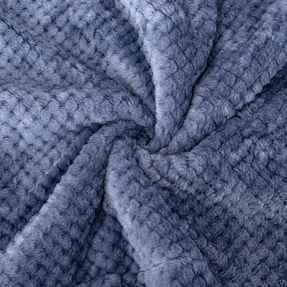 DG Plush Fleece Receiving Blanket for Dog, Cat, and Pet - Warm and Soft, 32" x 40", Smoked Blue