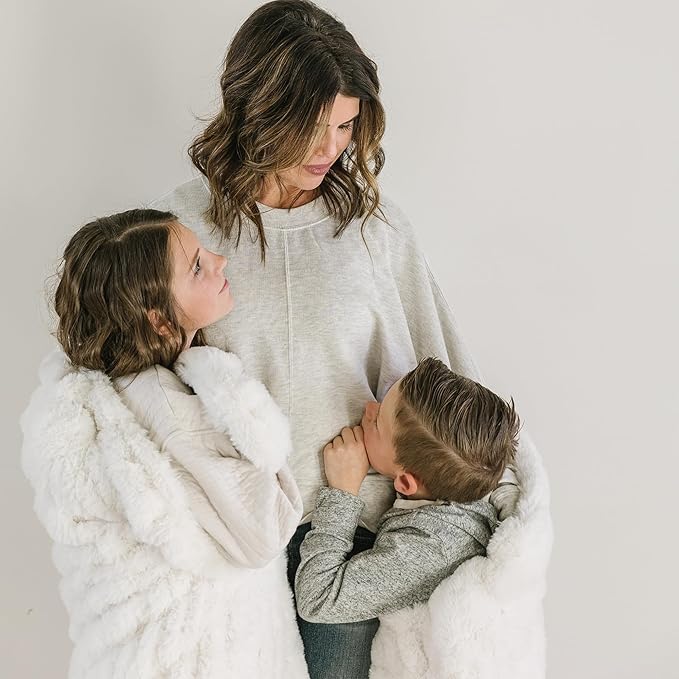 Minky Designs Polar Bear Minky Blanket – Ultra Soft Faux Fur Throw Blanket for Couch, Bed & Home – Fluffy, Warm & Luxurious – Chic Collection (X-Large, 60x84)