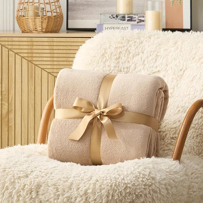 Hansleep Fleece Light Camel Full Blanket, Super Soft Flannel Fuzzy Plush Cozy Blanket for All Seasons, Light Camel, Full 84x90 Inches