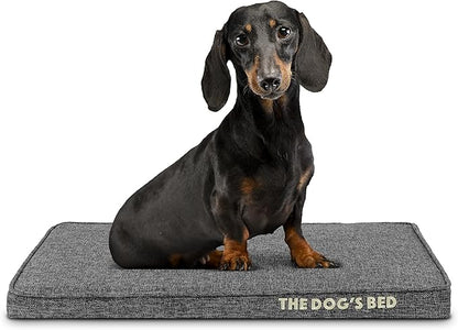 The Dog’s Bed Orthopedic Memory Foam Dog Bed Mattress, Linen Fabric, Grey Linen, S, 2-Inch
