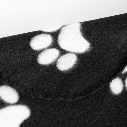 CAI TENG 3 Pack Pet Blankets for Small Dogs Dog Blanket 21x30 Inch Soft Pet Fleece Blanket Warm Puppy Essentials for Bed Cute Paw Printed Throw Dog Black