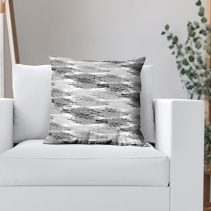Americanflat 20x20 Throw Pillow with Sewn-in Insert - All-in-One Decorative Pillows - No Cover Needed - Soft and Durable Cushion for Bed or Sofa - Polyester - Black, Grey and White