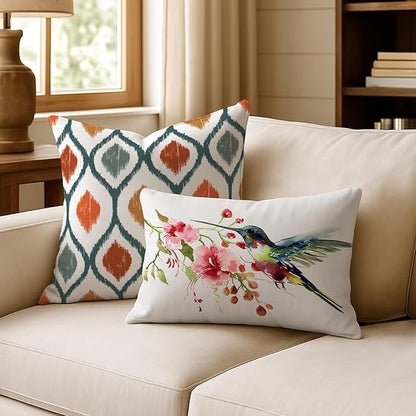 Americanflat 20x14 Throw Pillow with Sewn-in Insert - All-in-One Decorative Pillows - No Cover Needed - Soft and Durable Cushion for Bed or Sofa - Polyester - White