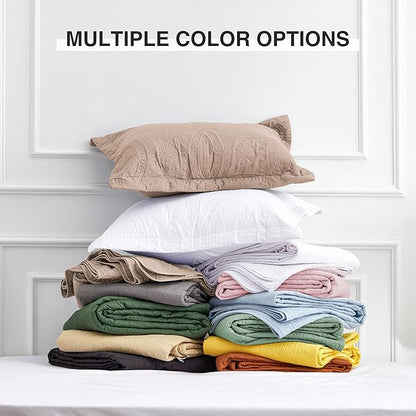 Love's cabin Quilts for Queen Bed Burlwood Bedspreads Bedding Set - Lightweight Bedspread Comforter - Coin Pattern Bedding Coverlet for All Season - 3 Pieces (1 Quilt, 2 Pillow Shams)