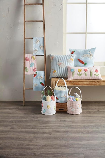 Mud Pie Tulip Easter Pillow; Lumbar 11" x 22"