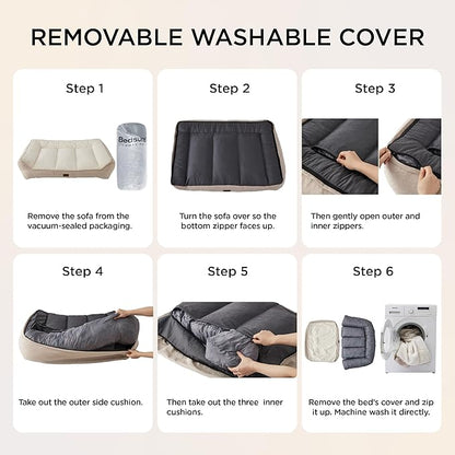 Bedsure SupportMax XL Orthopedic Dog Beds Large Sized Dog - Extra Thick Supportive Dogs Couch with Waterproof Washable Cover, Extra Large Comfort Pet Sofa with Soft Sherpa & Nonskid Bottom, Grey, 42"