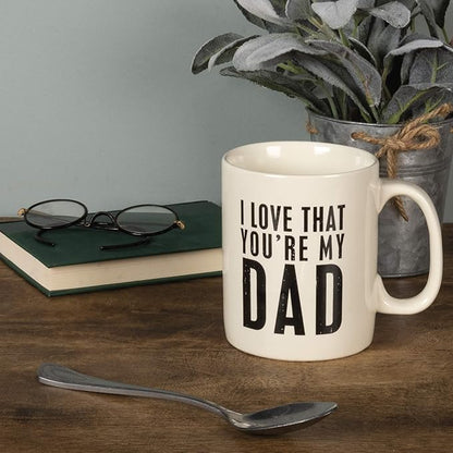 Primitives by Kathy 25389 Stoneware Coffee Mug, 20 oz., You're My Dad