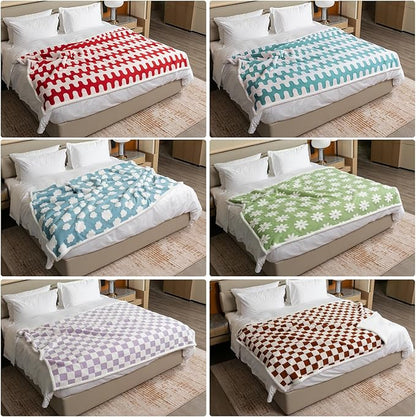 Waterproof Pet Blanket,Dog Bed Covers Couch Sofa Stylish Jacquard Pets Throw Blankets for Puppy Cats Washable Reversible Furniture Protection Covers (Blue Cloud,XL)