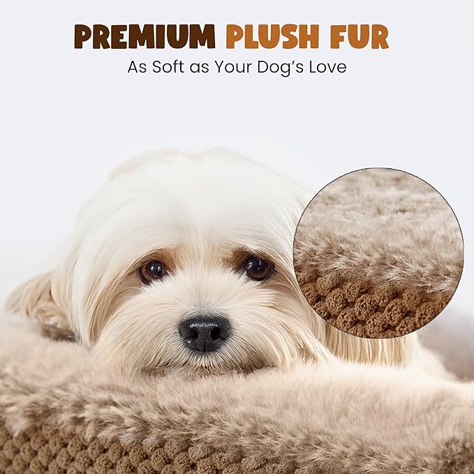 Bolster Dog Bed, Large Orthopedic Dog Bed with Memory Foam, Spacious Pet Couch Bed with Supportive Structure, Removable Washable Cover, Durable and Stylish Dog Bed for Large Dogs