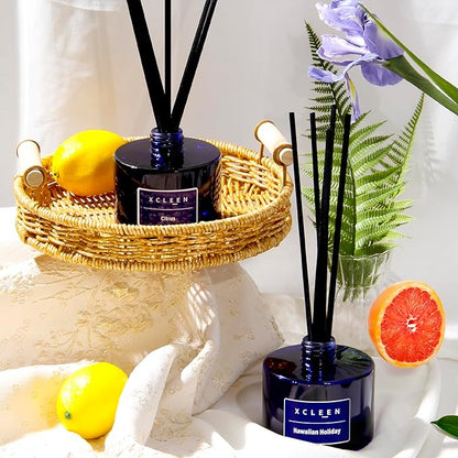 Reed Diffusers for Bathroom, 6.7 oz(200ml) Citrus Scented Oil Diffuser with Fiber Sticks, Air Freshener for Bedroom, Office, Home Fragrance Decor