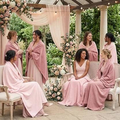 Kinlop Fleece Blanket Bulk 60 x 50 Inch Soft Lightweight Fleece Cozy Blanket Warm Throw Plush Pet Throw for Bed Couch Sofa Home Office Wedding Gifts Travel Camping(Pink Tones)
