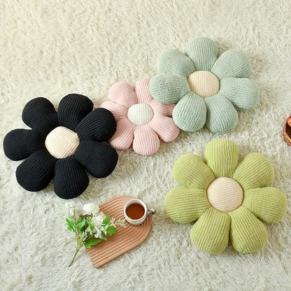 Xuyier Flower Shaped Throw Pillow,Soft Daisy Pillow with Decorative Pillows for Bed Couch Chair Floor, Flower Plush Pillows for Living Room Bed Room Seat Cushion(14.9" Sage Green)