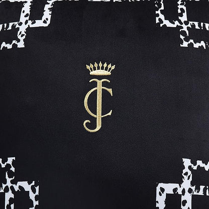 Juicy Couture - Decorative Accent Pillow, Soft Velvet Lattice, Premium Reversible Throw Pillow, Living Room and Bedroom Décor, Measures 20" x 20"| Black