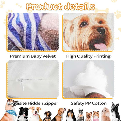 Easycosy Custom Photo Pillow Gifts, Personalized Pet Pillow Shaped Looks Like Your Dog Cat Picture, Unique Birthday Gifts for Pet Lovers(28 Inch)