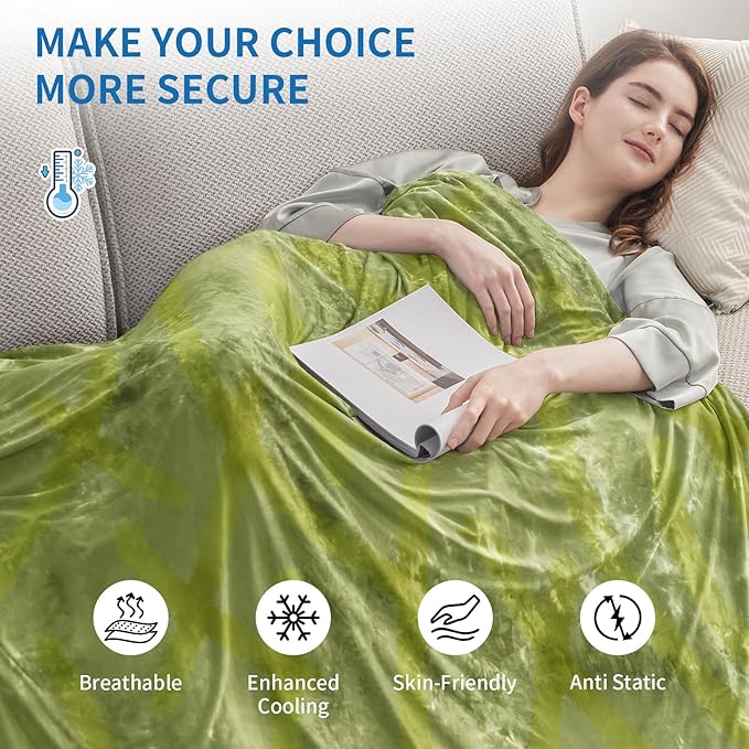 Guohaoi Cooling Throw Blanket for Hot Sleepers,Decortive Tie Dye,Arc-Chill Q-Max >0.5Cool Fiber,100% Oeko-Tex Certified,Lightweight Summer Cool Blanket for Ultra Cold Breathable,Keep Cool,50''x70''