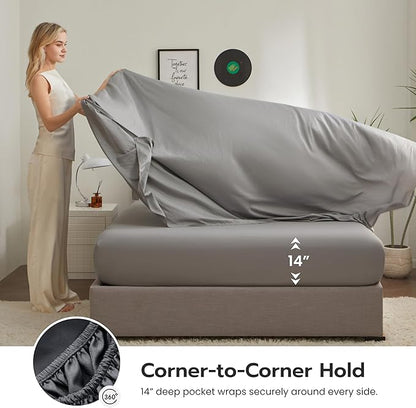 Joiedomi California King Comforter Set with Sheets Black, 7 Pieces Bedding Set with 1 Down Alternative Comforter, 1 Flat Sheet, 1 Fitted Sheet, 2 Pillowcases and 2 Pillow Shams, Bed in a Bag