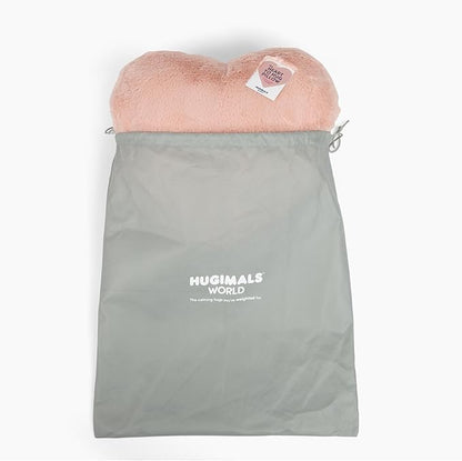 HUGIMALS Super Sized Heart to Hug Pillow in Antique Rose | 8 lb Weighted Soft Heart Shaped Sensory Pillow | for Self-Care, Relaxation, Sleep with Cozy Hand Pocket - Thoughtful Gift for Adults, Teens