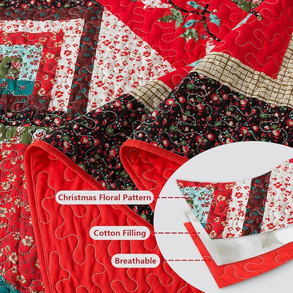 BEDIFANY King Size Quilt Set - Cotton Bedspreads King for Bed - Lightweight Farmhouse King Quilt Bedding Sets for All Seasons, 3 Pieces